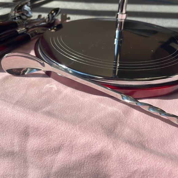 RARE VINTAGE MCM GLO HILL CANADA BAKELITE STAND BAR ACCESSORIES - Picture 10 of 16